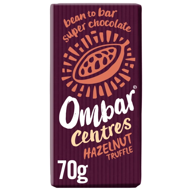 Ombar Chocolate Hazelnut Truffle Chocolate Bar - 70G