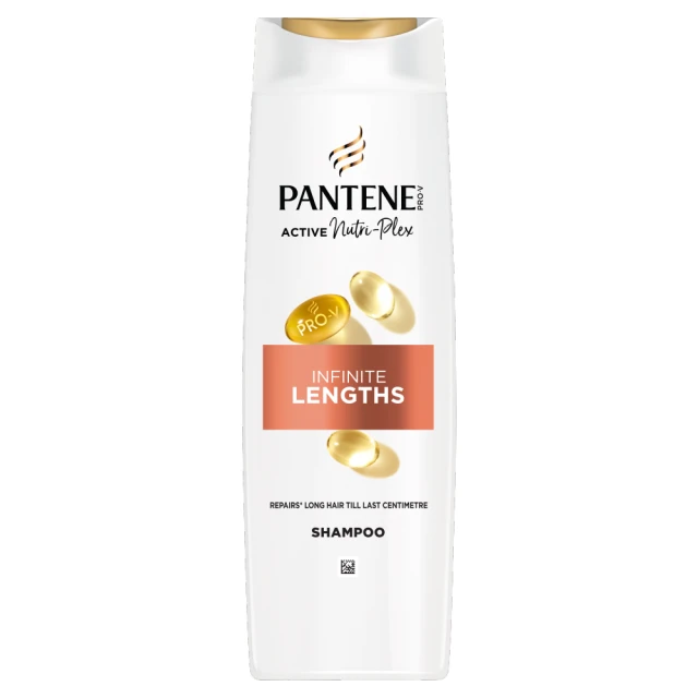 Pantene Pro-V Infinite Lengths Shampoo 325ml for Long, Weak Hair. Active Nutri-Plex