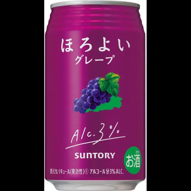 Suntory Horoyoi Grape Flavour 3% Alc/Vol 350ml/can  葡萄味沙瓦 350ml/罐