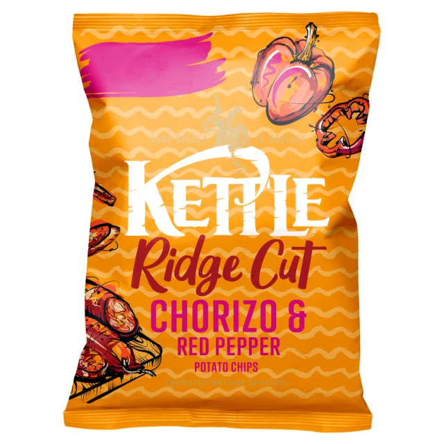 Kettle Chorizo & Red Pepper Ridge Cut 130G