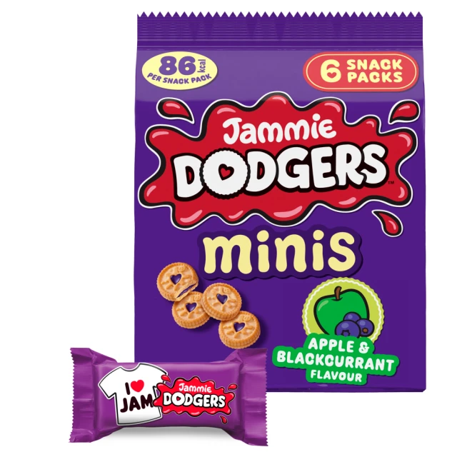Jammie Dodgers Apple & Blackcurrant Minis 120G