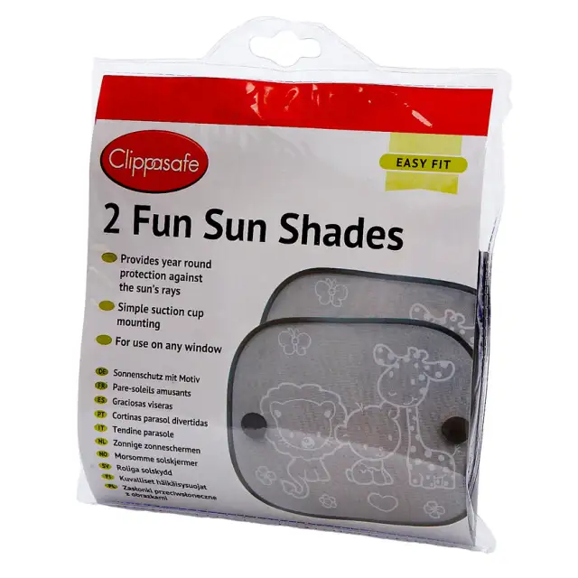 Fun Sun Screens (Twin pack) (52) Safari Black & White