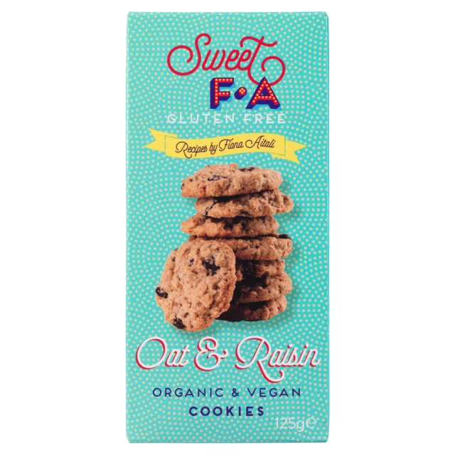 Sweet FA Gluten Free - Organic Oat & Raisin Cookies - 125g