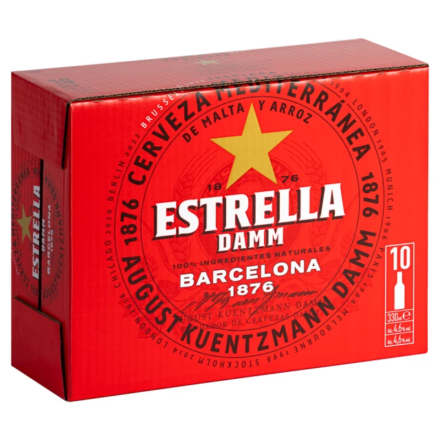 ESTRELLA DAMM CAN 10 X 330ML (ABV 4.6%)