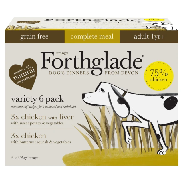 Forthglade Variety Pack Complete Meal Adult 1 Yr+ 6 x 395g