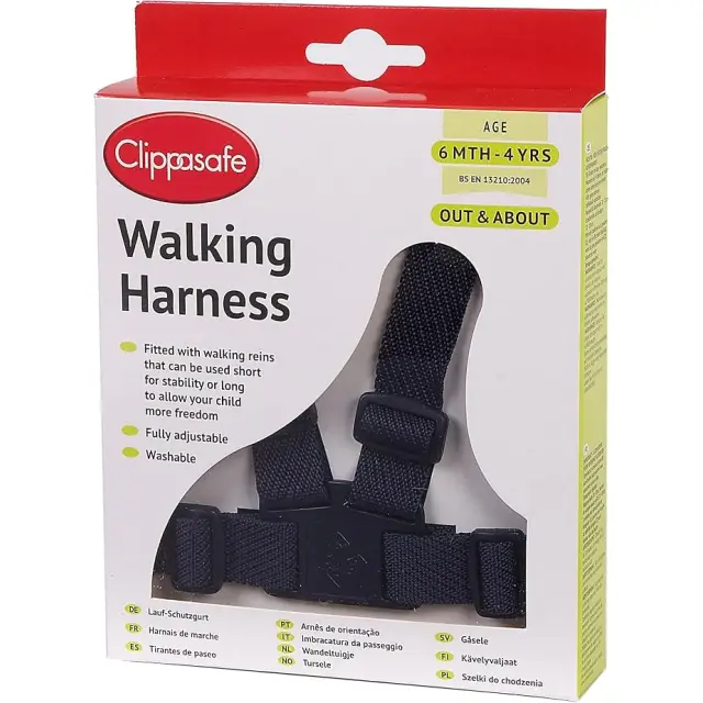 Clippasafe Walking Baby Harness with Reins Navy
