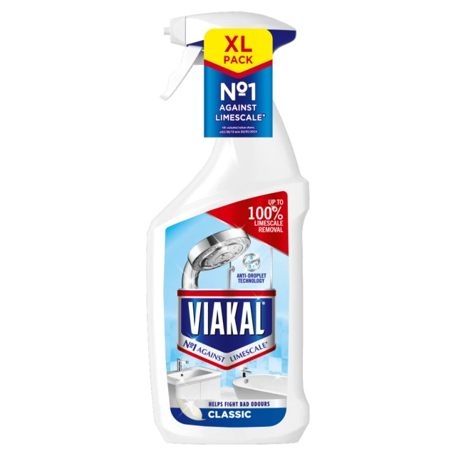 Viakal Classic Limescale Remover Spray 750ml, To Remove Up To 100% Of Limescale