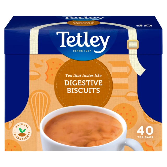 Tetley Digestive Biscuit Brew 40 Tea Bags 80G