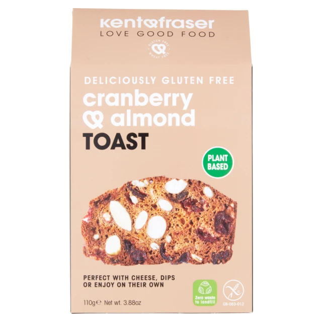 Kent & Fraser Cranberry & Almond Toast 110g