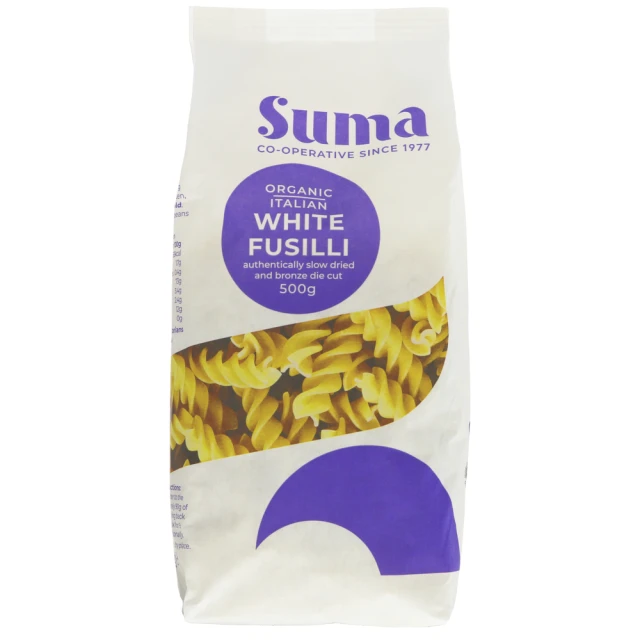Suma Organic White Fusilli Pasta - 500G