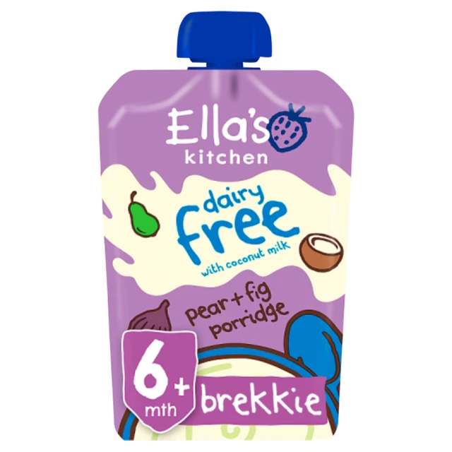 ELLA'S KITCHEN ORGANIC COCONUT MILK,OATS,PEAR,FIG 6M+ STAGE 1 100G