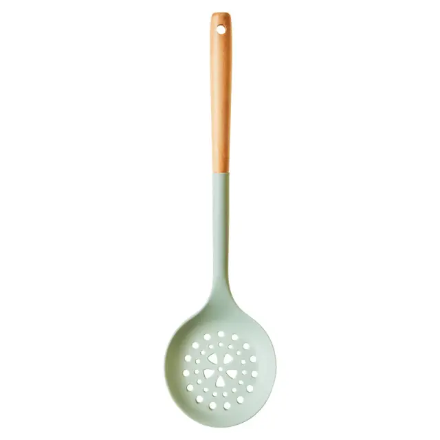 Nova Sage Green Silicone Head Skimmer With Round Wood Handle