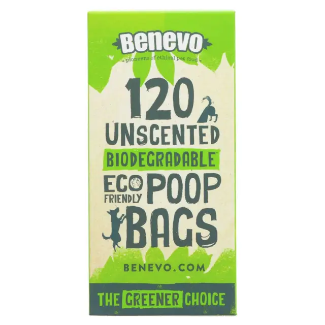 BENEVO - Biodegradable Dog Poo Bags - 120 BAGS