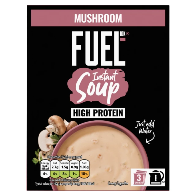 Fuel10K Instant Soup Mushroom 3Pk 64G