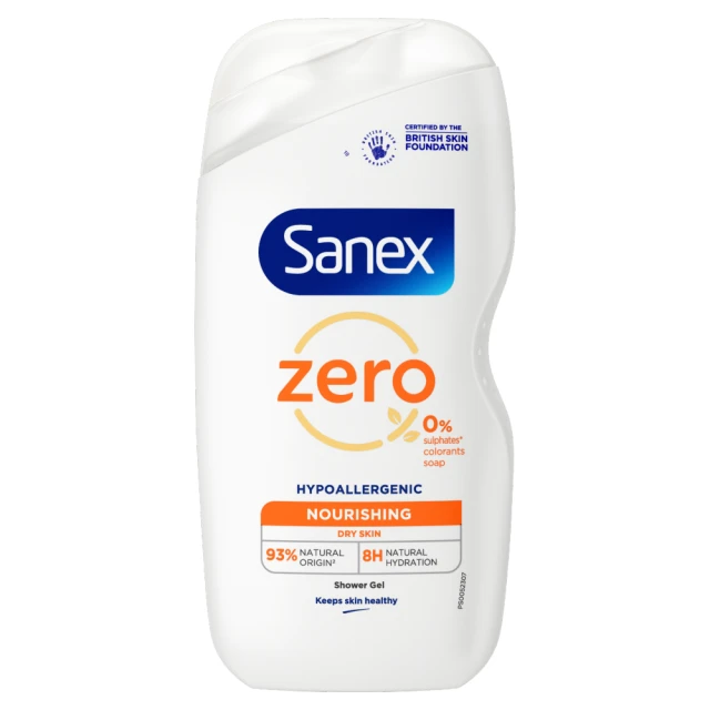 Sanex Zero% Hypoallergenic Nourishing Shower Gel 450ml