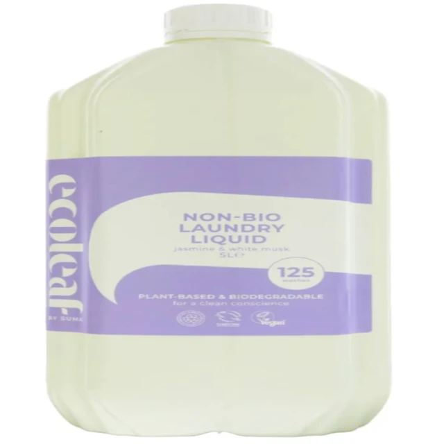 ECOLEAF BY SUMA - Laundry Liquid - Jasmine - Non Bio - 125 washes - 5L