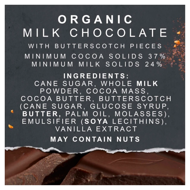 Green & Blacks Milk Chocolate & Butterscotch - 90G