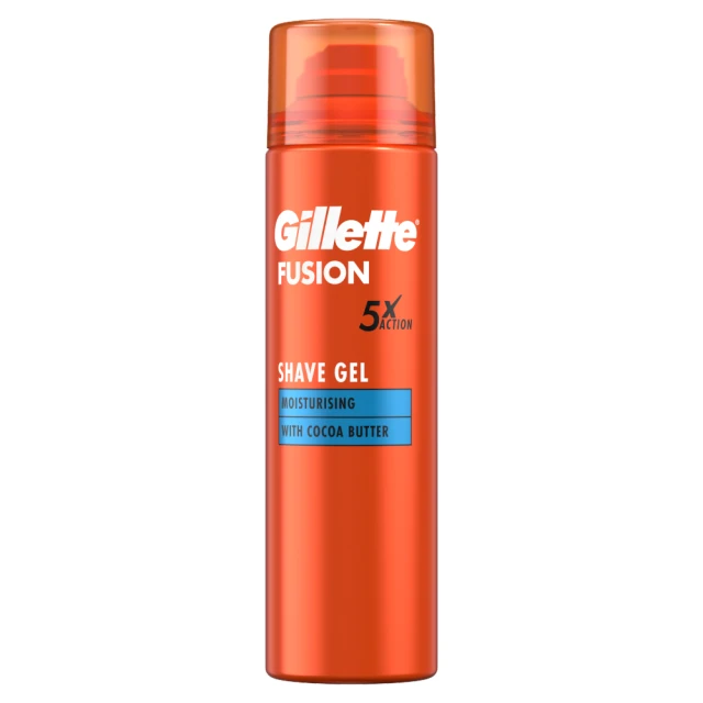 Gillette Fusion Moisturising Shave Gel for Men with Cocoa Butter, 200ml