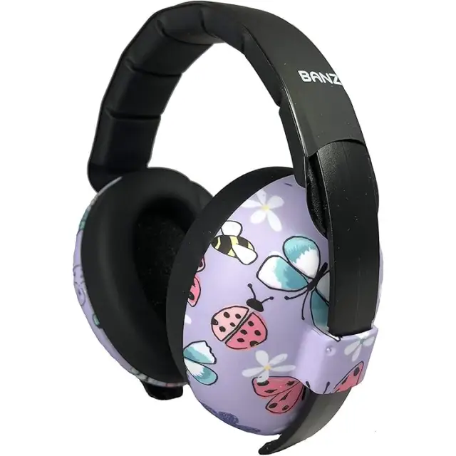 Baby Banz Bubzee Baby Earmuffs 0-2 years Petal Butterfly