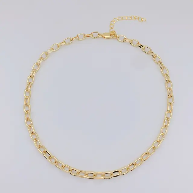 Oval Chain 18K Gold Plated 35cm Necklace
