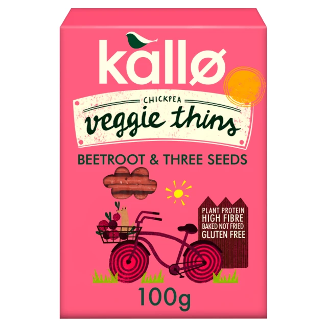 Kallo Beetroot & Three Seeds Thins - 100G