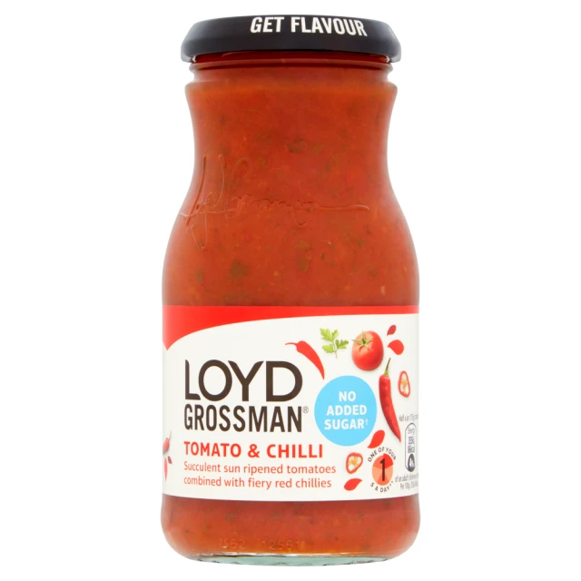 Loyd Grossman Tomato & Chilli No Added Sugar 350G