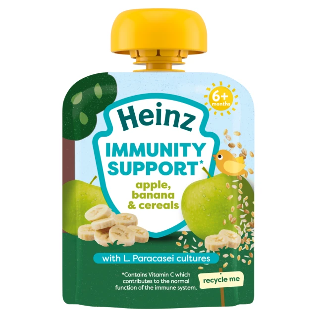 Heinz Baby Immunity Support Apple, Banana & Cereals Pouch 6+ Months 85G