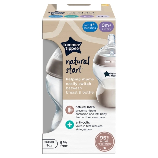 Tommee Tippee Closer to Nature 260ml Bottle 0m+