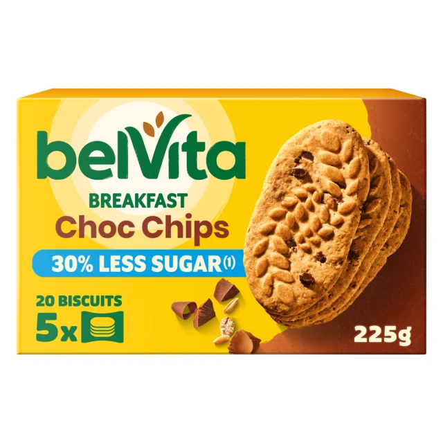 Belvita Choc Chip Reduced Sugar Biscuits 225g