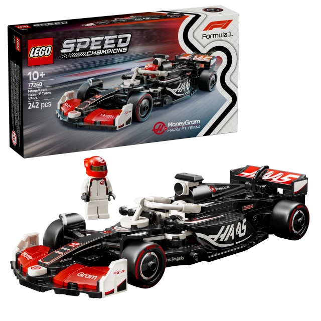 LEGO Speed Champions 77250 MoneyGram Haas F1 Team VF-24 Race Car Set