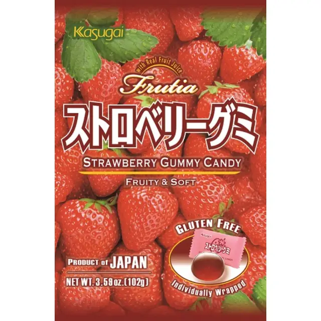 KASUGAI Strawberry Gummy 107g 春日草莓QQ糖 107g