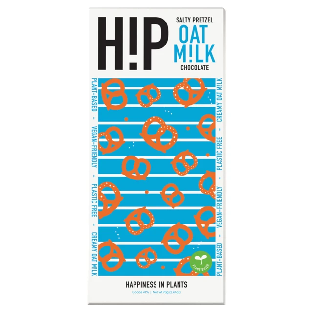 H!P Chocolate - Salty Pretzels Oat M!lk Chocolate 70g