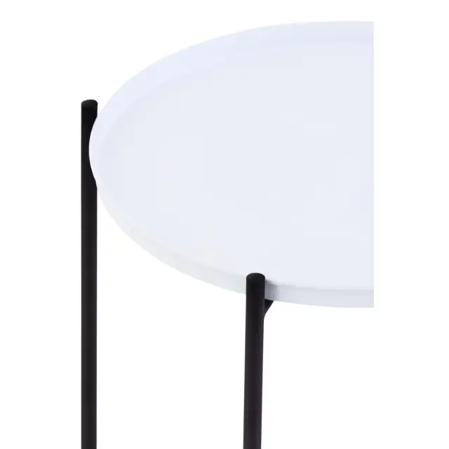 Trosa Side Table with Round White Top