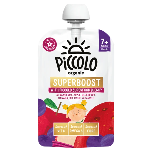 Piccolo Strawberry, Apple, Blueberry, Banana, Beetroot & Carrot 100g