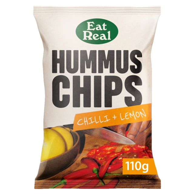 Eat Real - REALEST Chilli & Lemon Hummus Chips - 10 x 110g