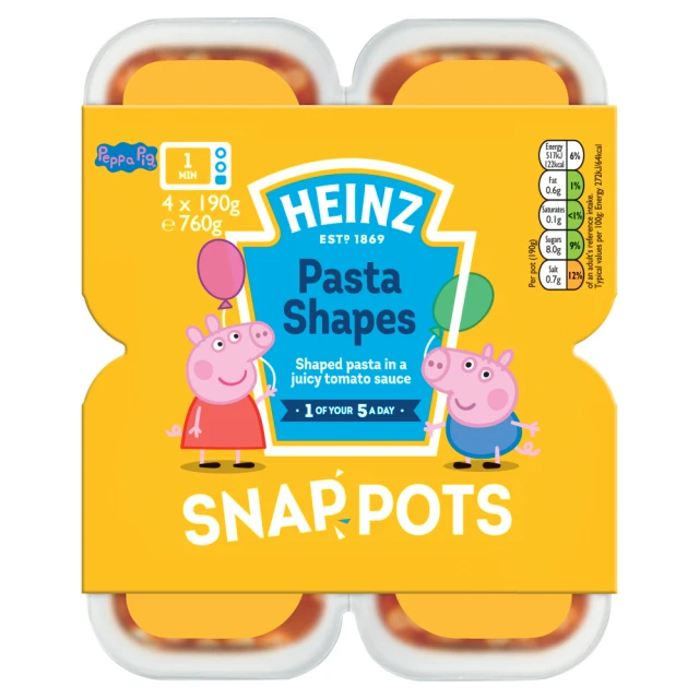 Heinz Peppa Pig Snap Pot 4 x 190g
