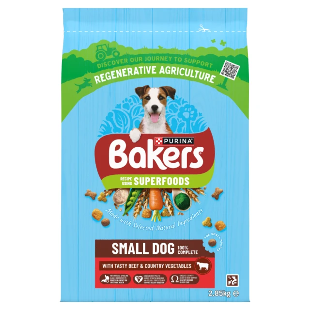BAKERS Superfoods Small Dog Beef Dry Dog Food 2.85kg