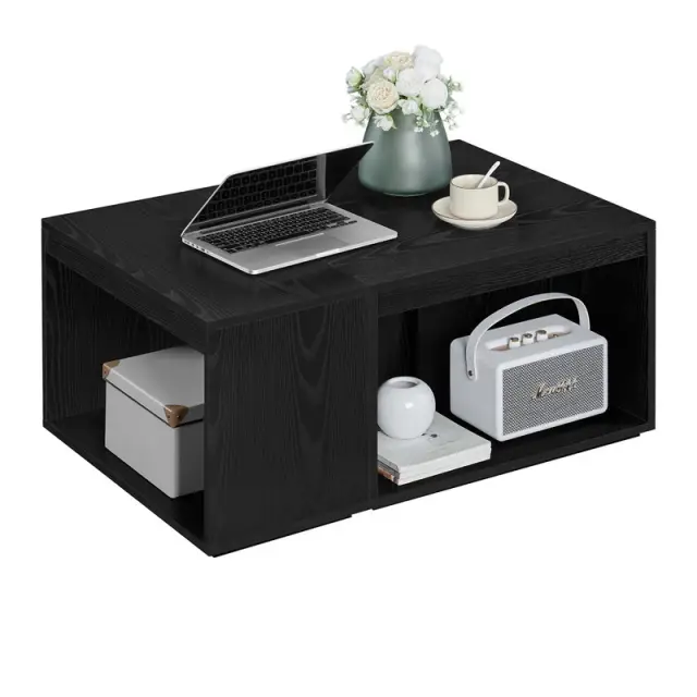 VASAGLE Coffee Table, Modern Style, 60x30x41cm, Ebony Black