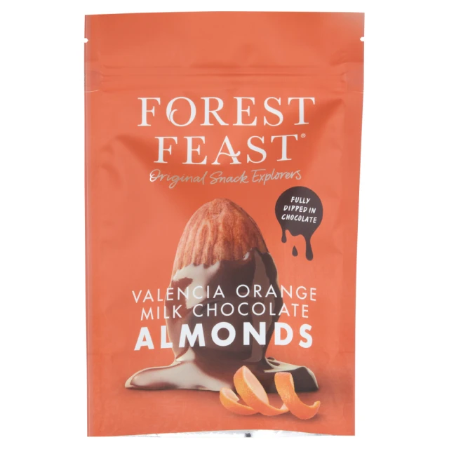 Forest Feast - Valencia Orange Milk Chocolate Almonds 120g