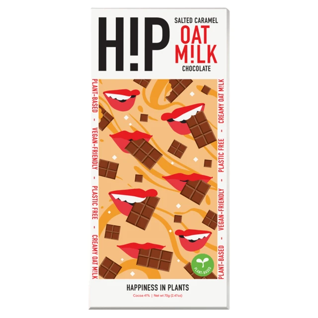 H!P Chocolate - Salted Caramel Oat M!lk Chocolate 70g