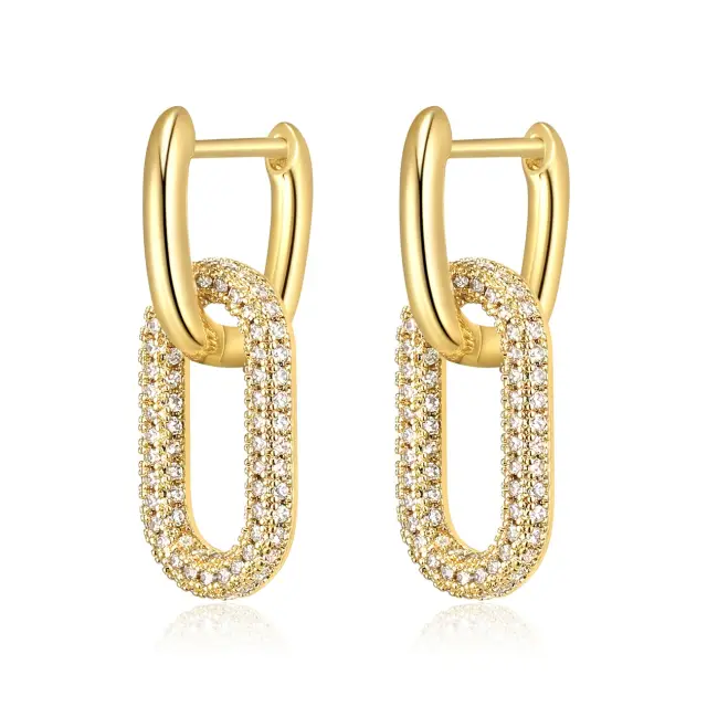 Ever Faith 925 Sterling Silver Post Gold Hoop Earrings Huggie Hoop Earrings for Women 14k Gold Plated Silver with Cubic Zirconia Tiny Dainty