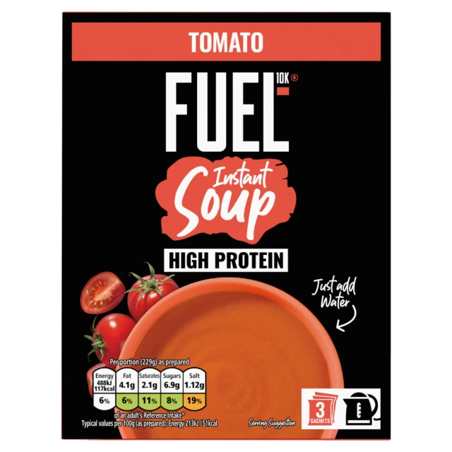 Fuel10K Instant Soup Tomato 3Pk 88G