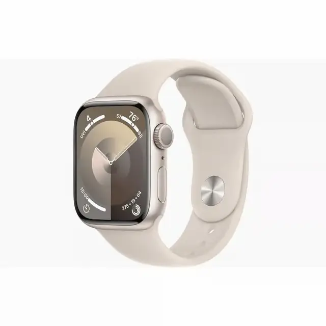 Apple Watch S9 (41mm/ GPS) - Starlight Aluminum Case with Starlight Sport Band (Small/Medium)