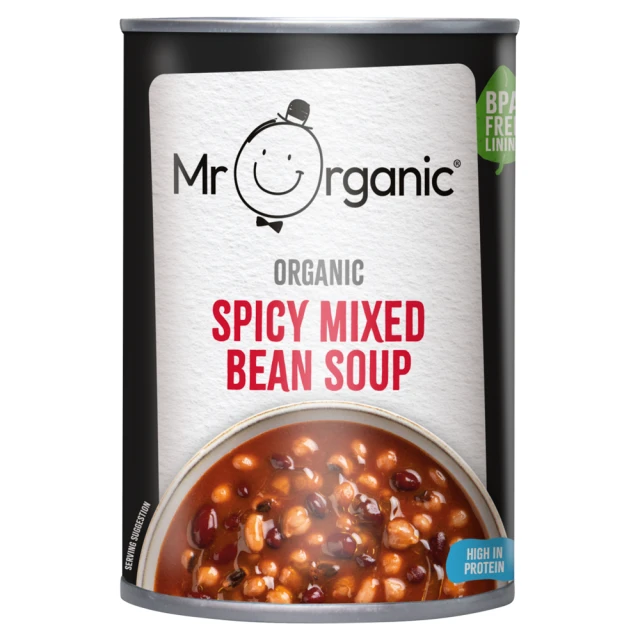 Mr Organic Organic Spicy Mixed Bean Soup 400g