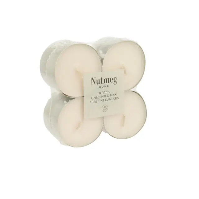 NUTMEG MAXI TEALIGHTS 8PK