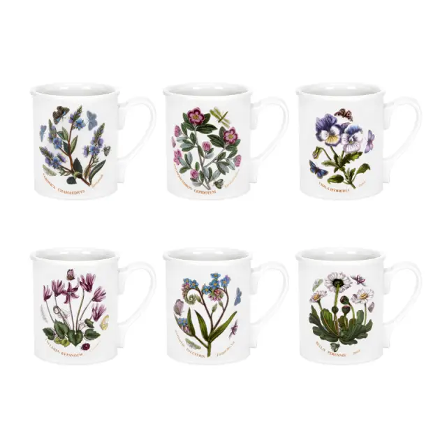 Portmeirion Botanic Garden Set Of 6 Breakfast Mugs - Assorted Designs
