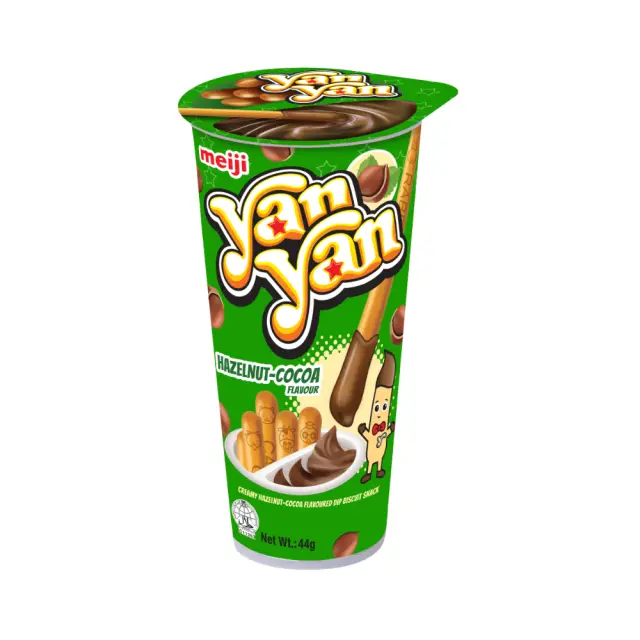 Meiji Yan Yan Biscuit Sticks with Hazelnut Flavoured Dip 44g 明治欣欣杯榛子味蘸酱饼干棒 44g