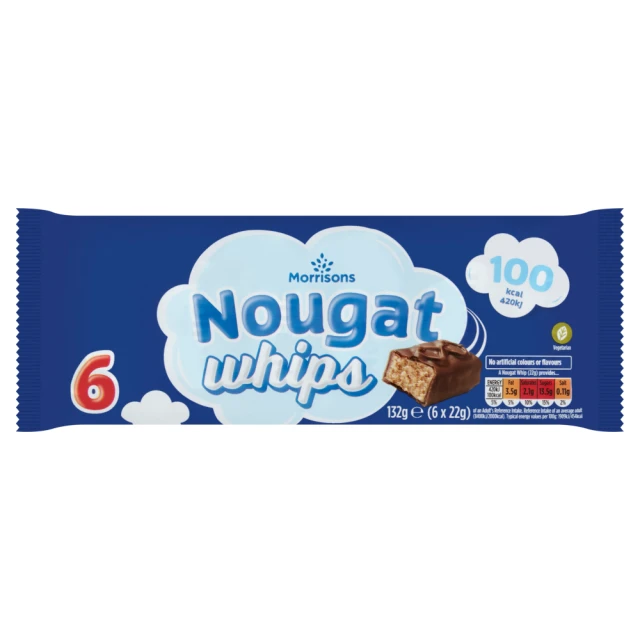 Morrisons Nougat Whips 6 X 22G