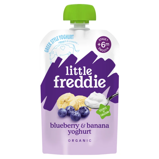 Little Freddie Blueberry & Banana Greek Style Yoghurt 6+ Months 100G