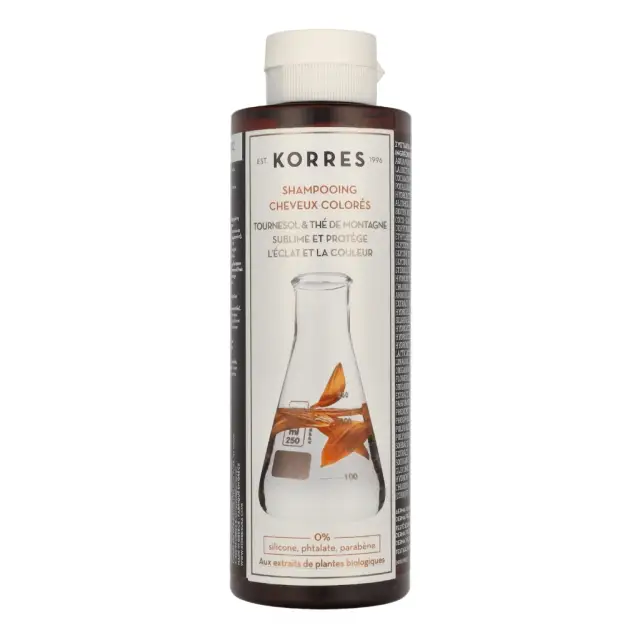 Korres Shampoo 250 ml - Sunflower & Mountain Tea For Coloured Hair
